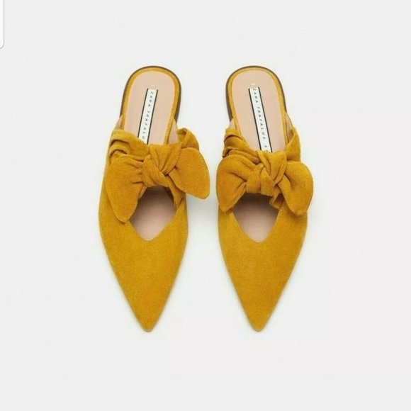 Zara Shoes - NWT YELLOW muestras mule clog